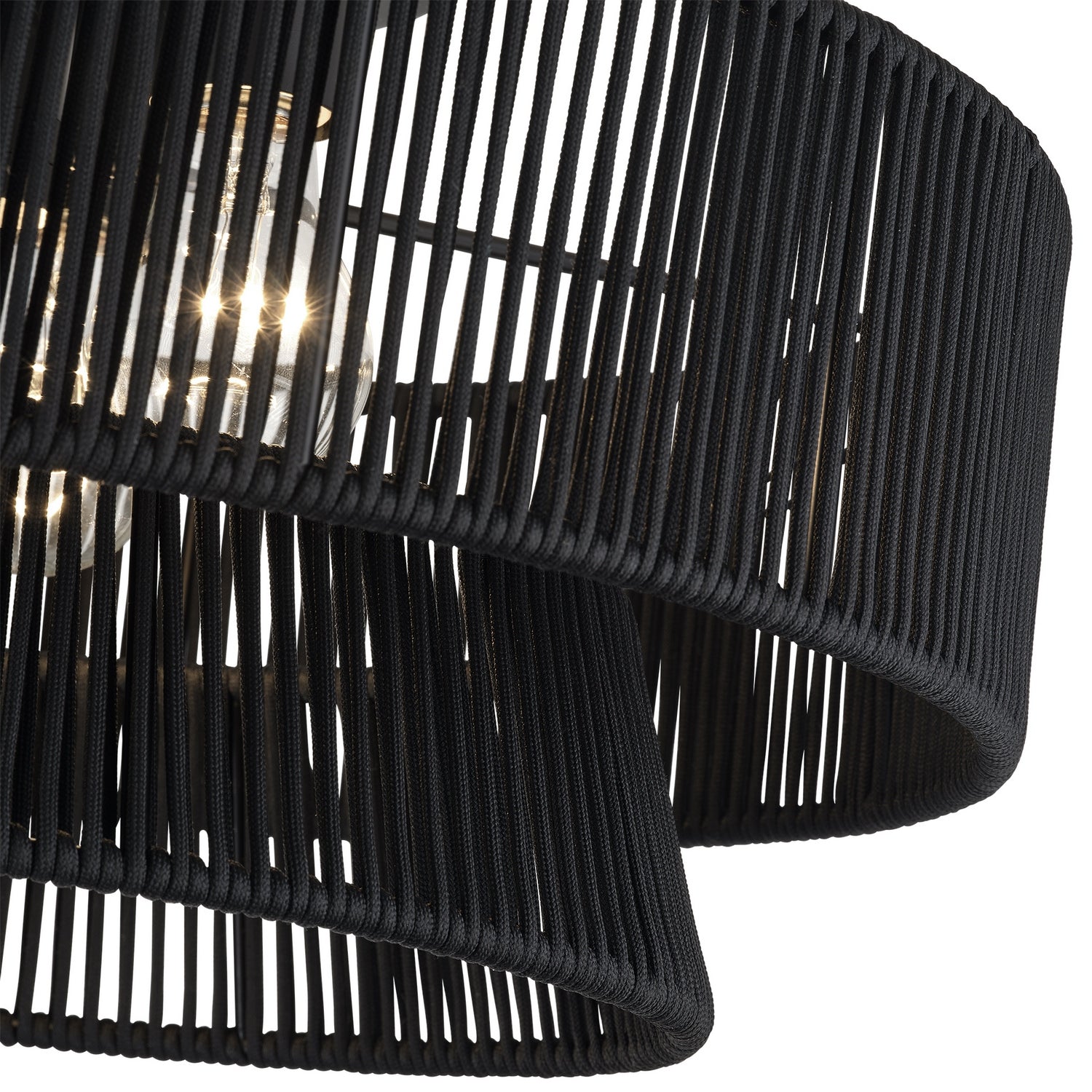 Livex Lighting - 60252-04 - Three Light Semi-Flush Mount - Florell - Black