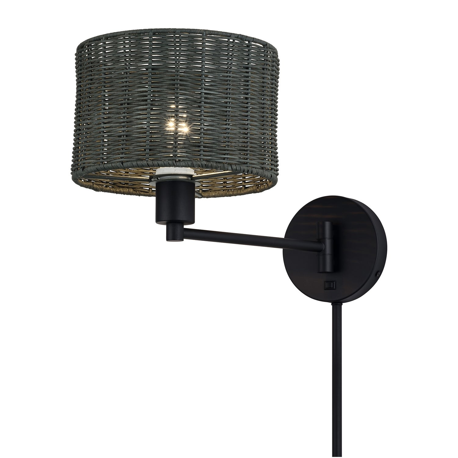 Livex Lighting - 60439-04 - One Light Swing Arm Wall Lamp - Weavington - Black