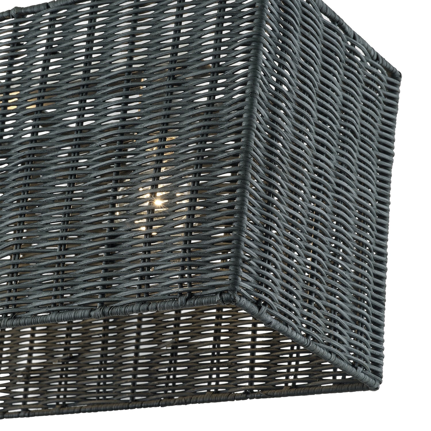 Livex Lighting - 60552-04 - Three Light Linear Chandelier - Weavington - Black