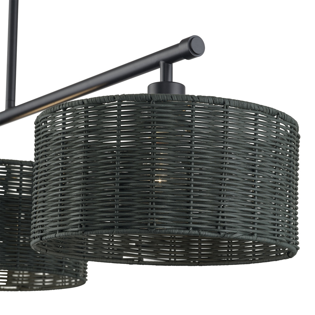 Livex Lighting - 60554-04 - Three Light Linear Chandelier - Weavington - Black