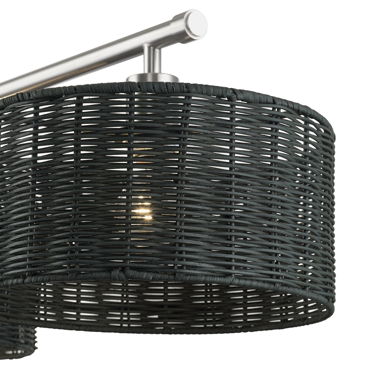 Livex Lighting - 60554-91 - Three Light Linear Chandelier - Weavington - Brushed Nickel