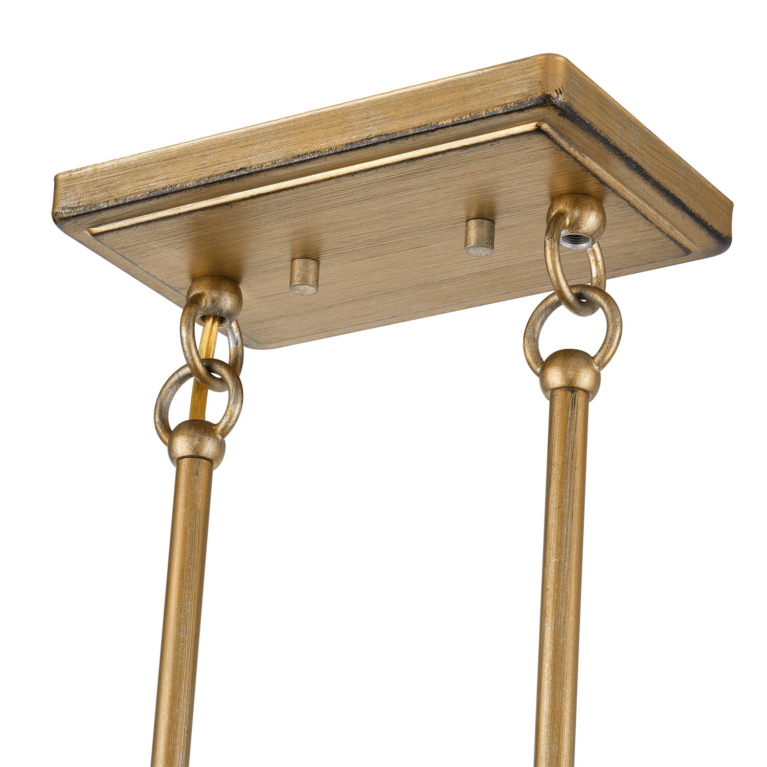 Livex Lighting - 60582-48 - Three Light Linear Chandelier - Weavington - Antique Gold Leaf