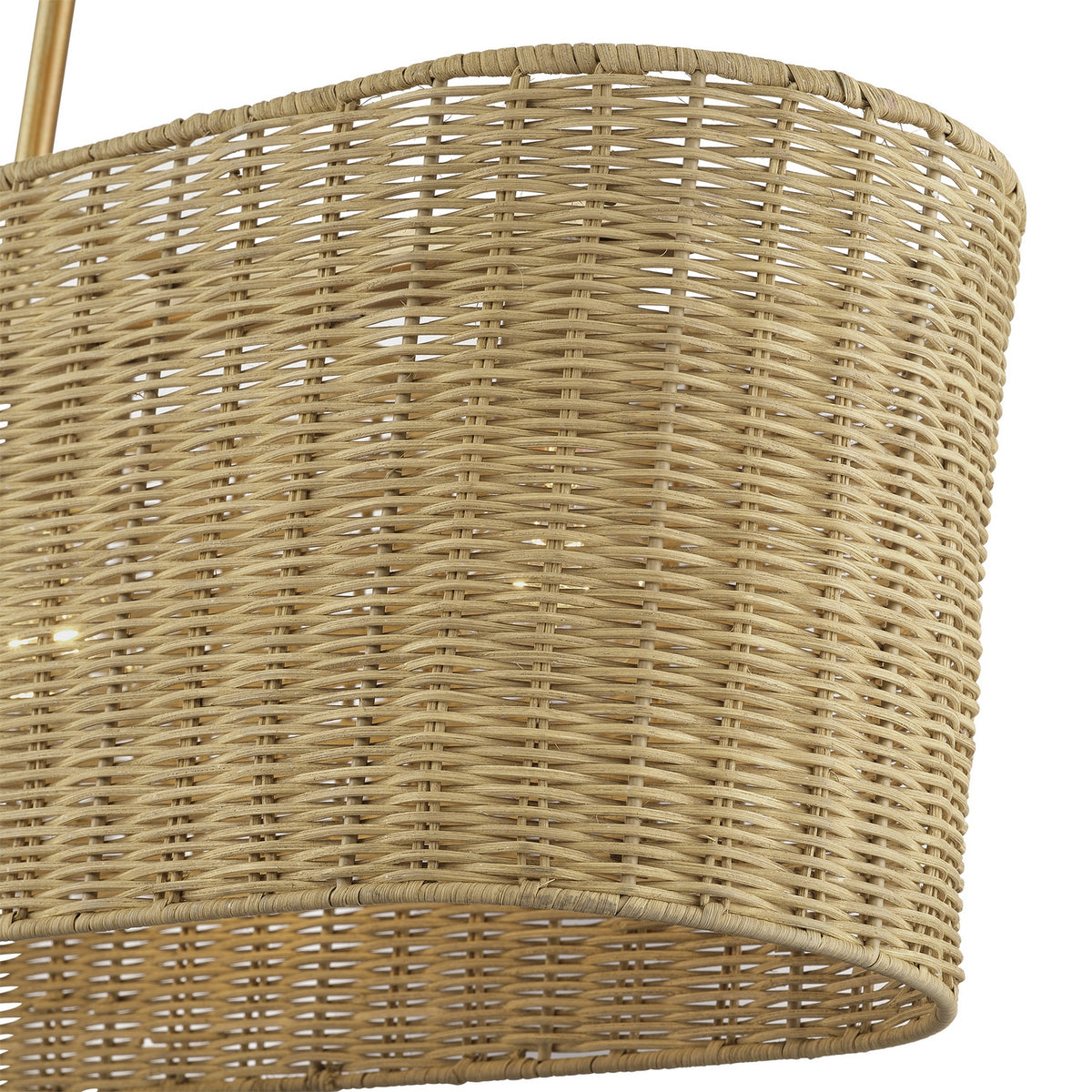 Livex Lighting - 60587-48 - Four Light Linear Chandelier - Weavington - Antique Gold Leaf