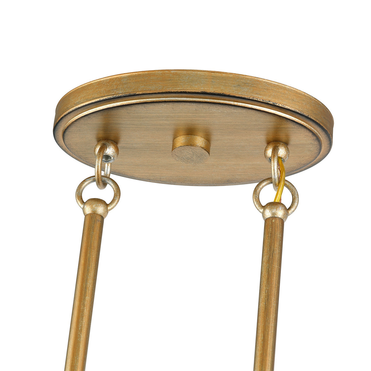 Livex Lighting - 60587-48 - Four Light Linear Chandelier - Weavington - Antique Gold Leaf