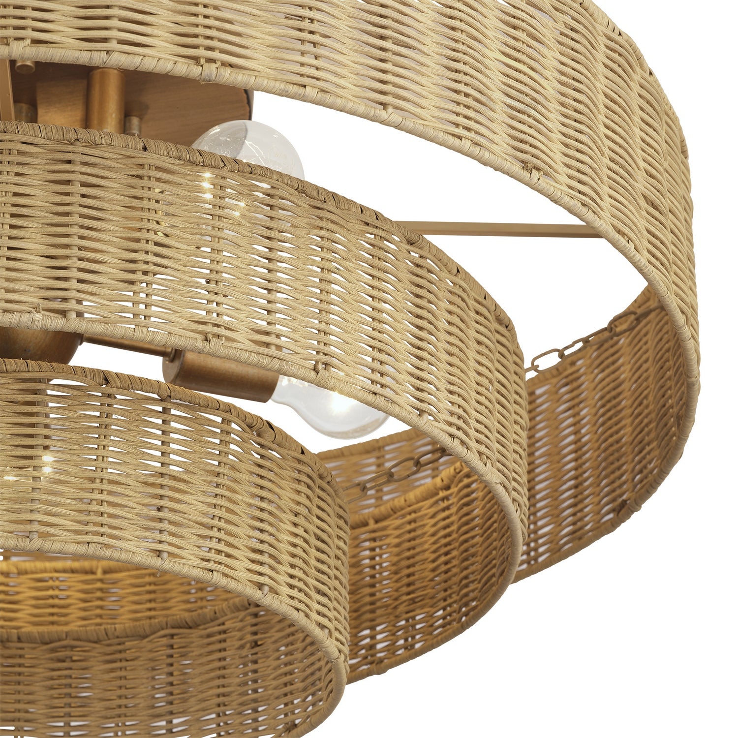 Livex Lighting - 60599-48 - Five Light Semi-Flush Mount - Weavington - Antique Gold Leaf