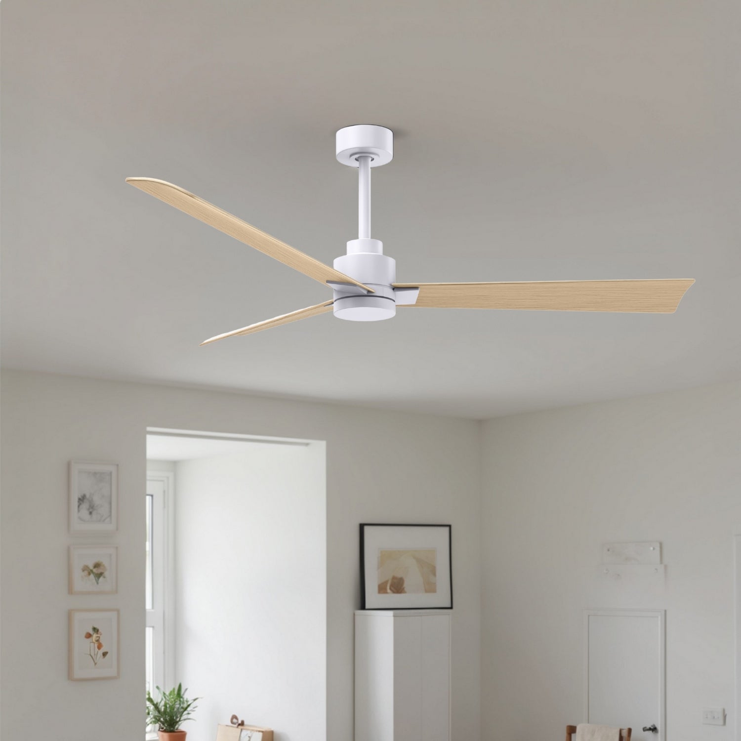 Matthews Fan Company - AK-MWH-LM-56 - 56" Ceiling Fan - Alessandra - Matte White