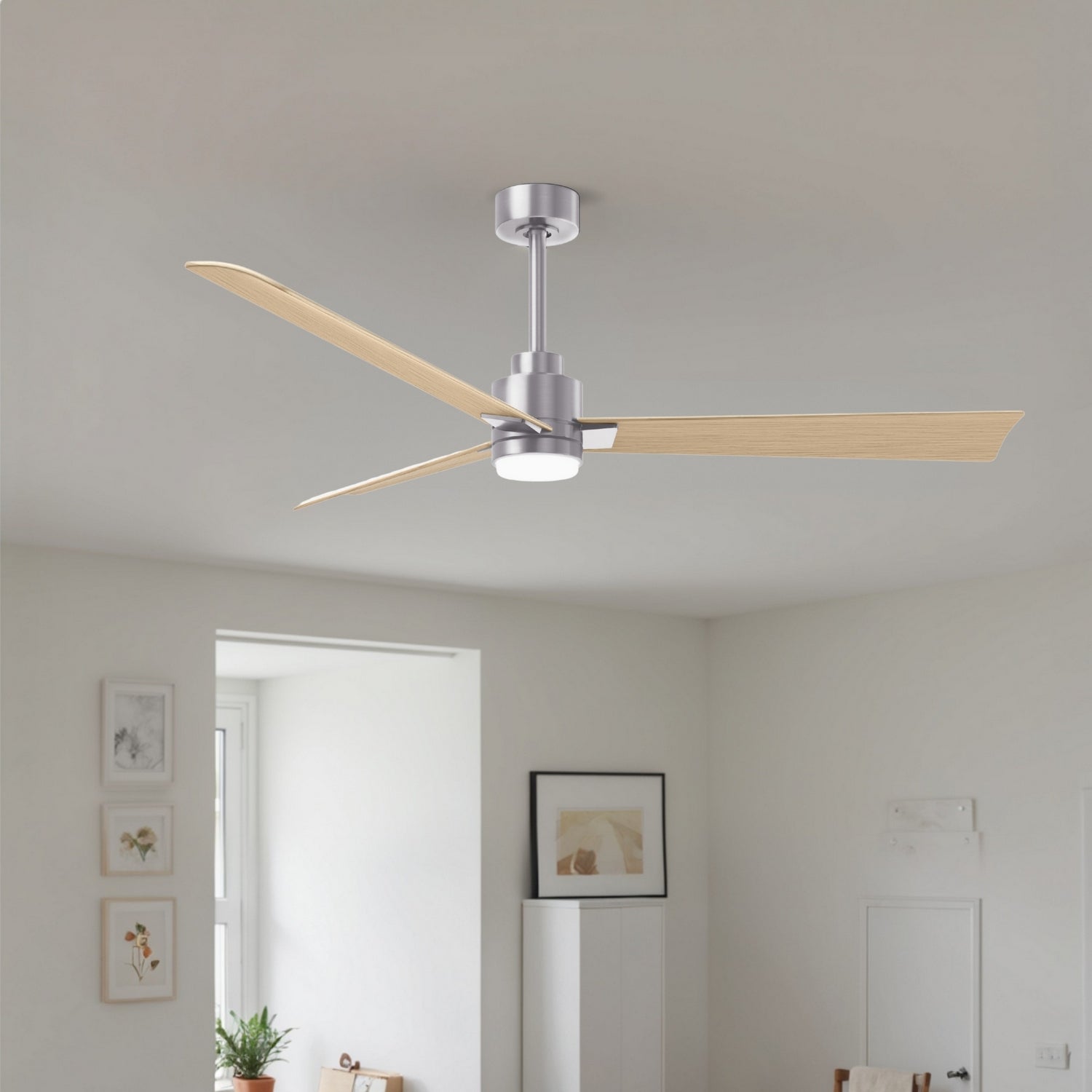Matthews Fan Company - AKLK-BN-LM-56 - 56" Ceiling Fan - Alessandra - LK - Brushed Nickel