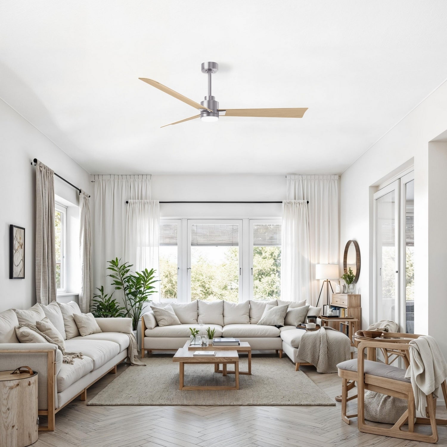 Matthews Fan Company - AKLK-BN-LM-56 - 56" Ceiling Fan - Alessandra - LK - Brushed Nickel