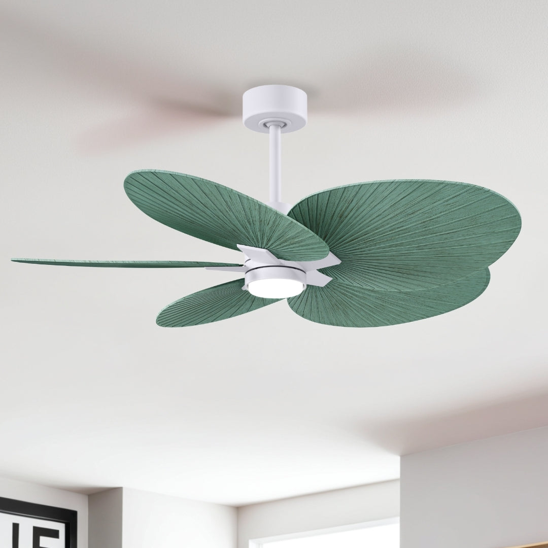 Matthews Fan Company - AKTPLK-MWH-PL - Five Blade Ceiling Fan - Alessandra Tropical - LK - Matte White