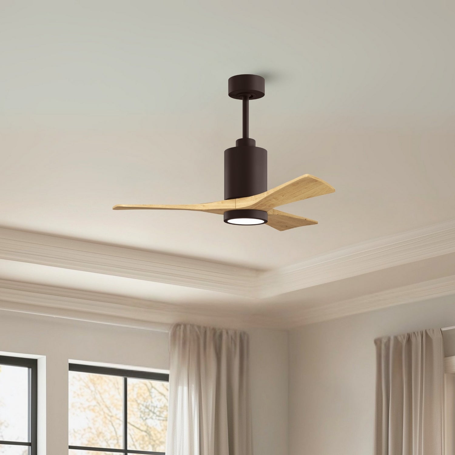 Matthews Fan Company - PA3-TB-LM-42 - 42" Ceiling Fan - Patricia-3 - Textured Bronze