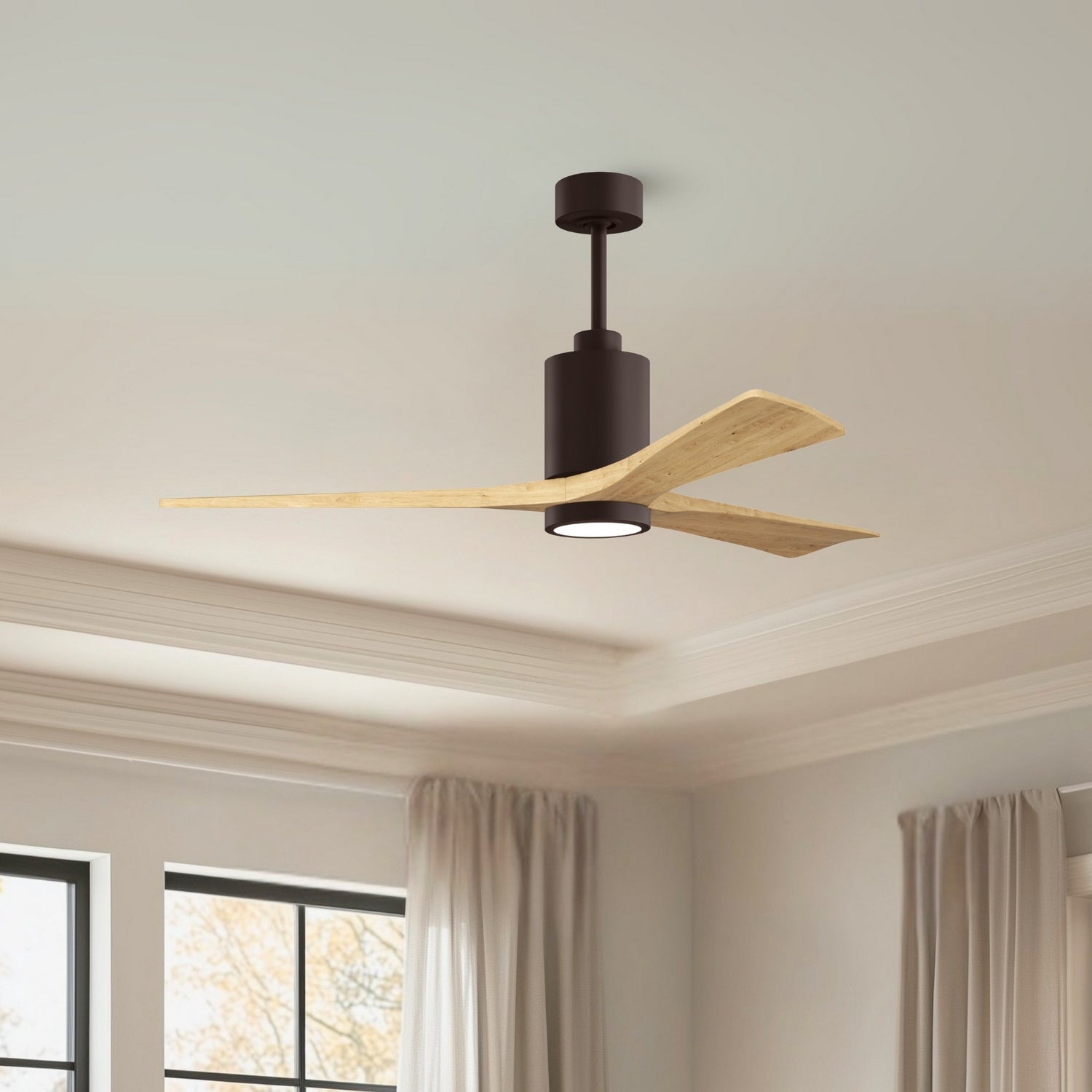 Matthews Fan Company - PA3-TB-LM-60 - 60" Ceiling Fan - Patricia-3 - Textured Bronze