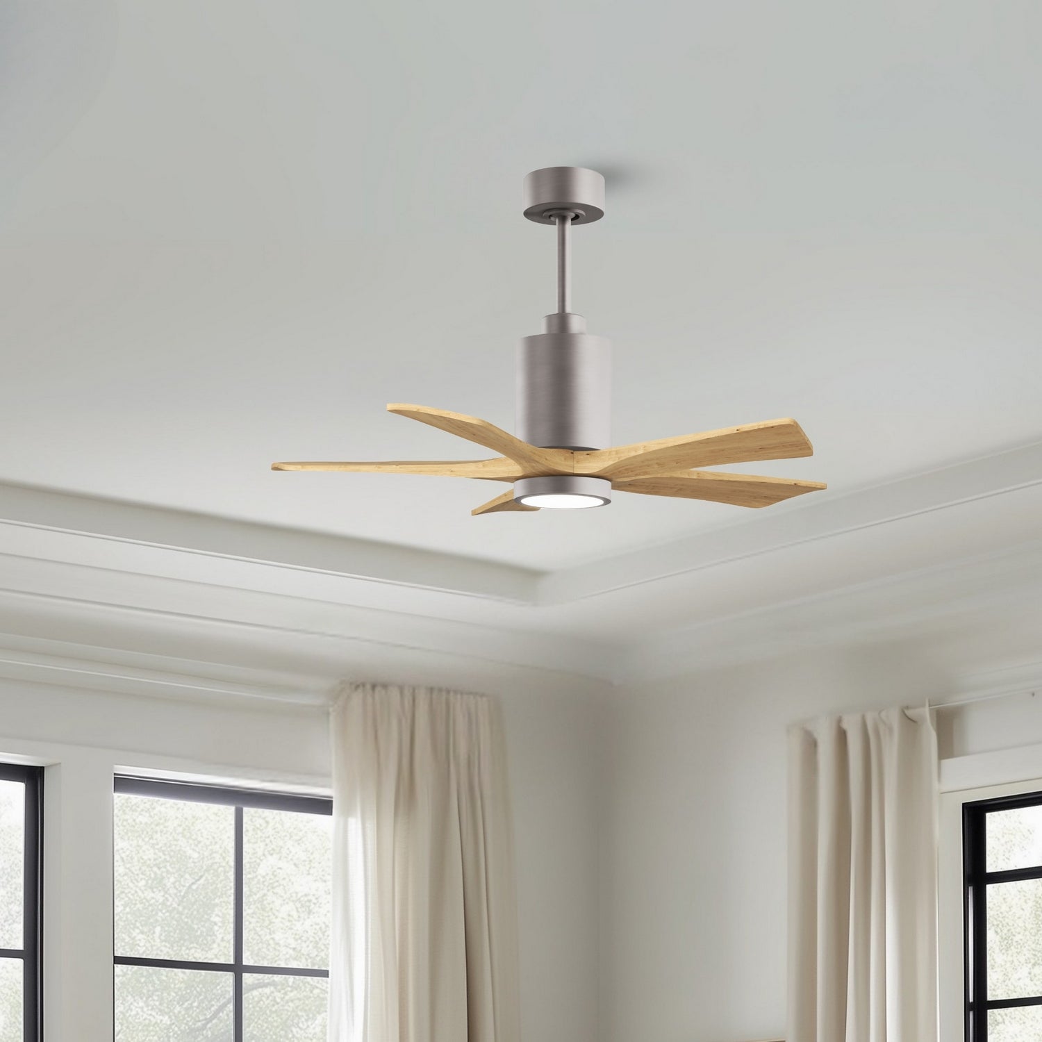 Matthews Fan Company - PA5-BN-LM-42 - 42" Ceiling Fan - Patricia-5 - Brushed Nickel