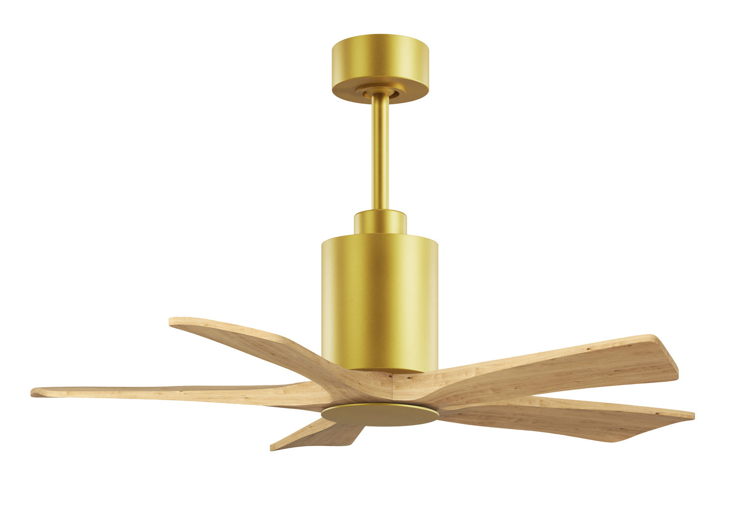 Matthews Fan Company - PA5-BRBR-LM-42 - 42" Ceiling Fan - Patricia-5 - Brushed Brass