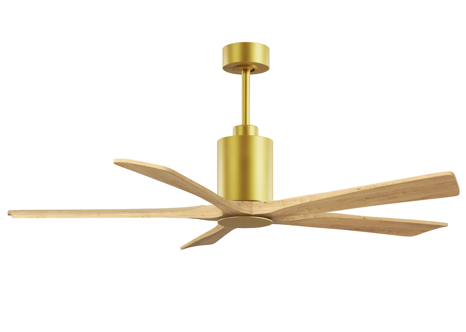 Matthews Fan Company - PA5-BRBR-LM-60 - 60" Ceiling Fan - Patricia-5 - Brushed Brass