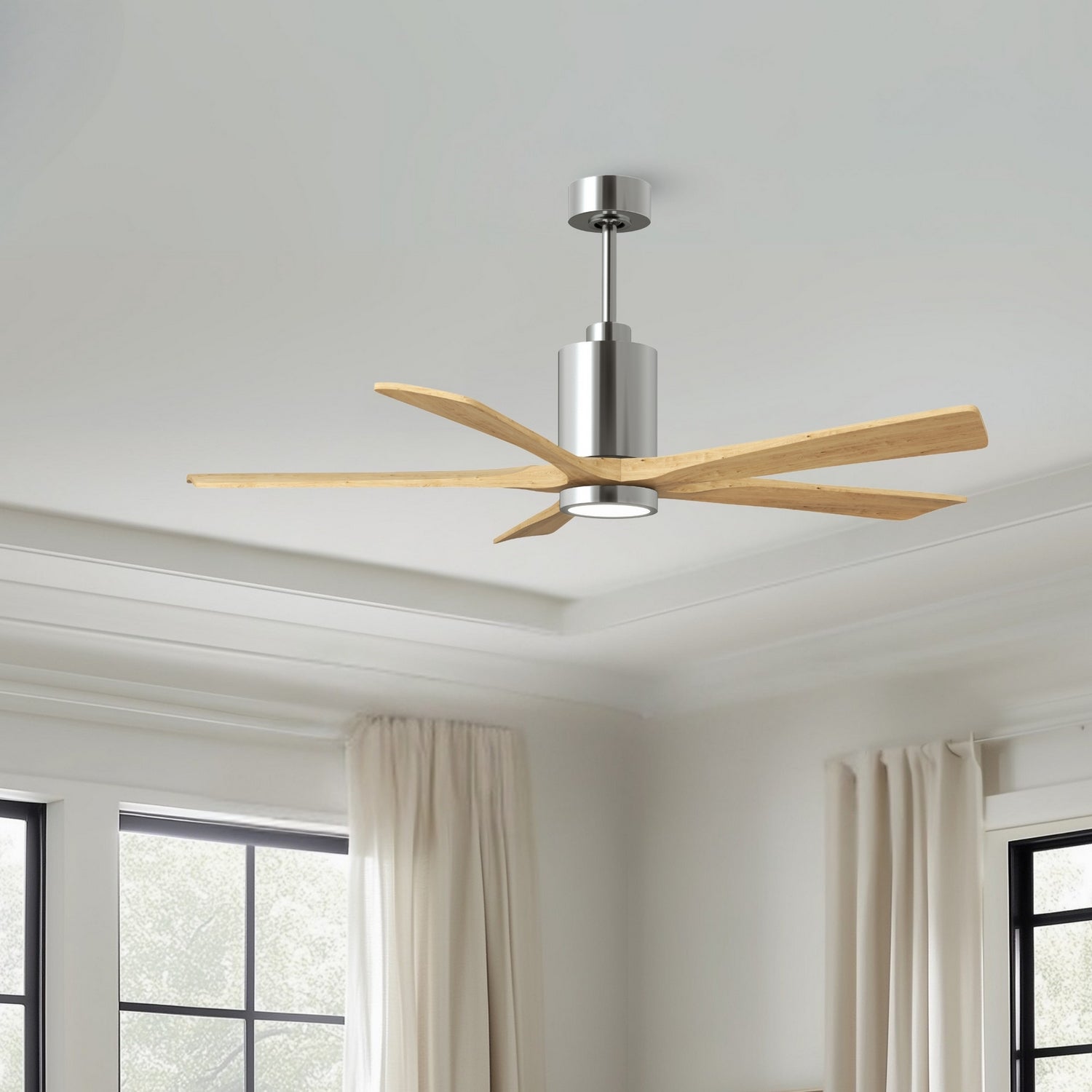Matthews Fan Company - PA5-CR-LM-60 - 60" Ceiling Fan - Patricia-5 - Polished Chrome