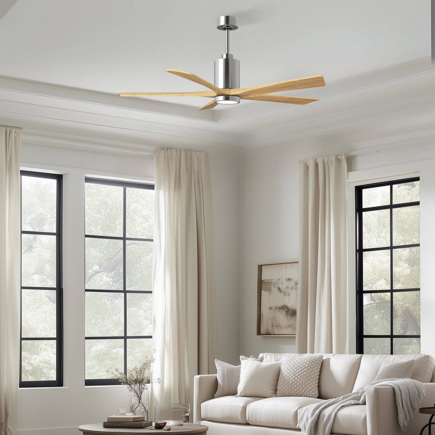 Matthews Fan Company - PA5-CR-LM-60 - 60" Ceiling Fan - Patricia-5 - Polished Chrome