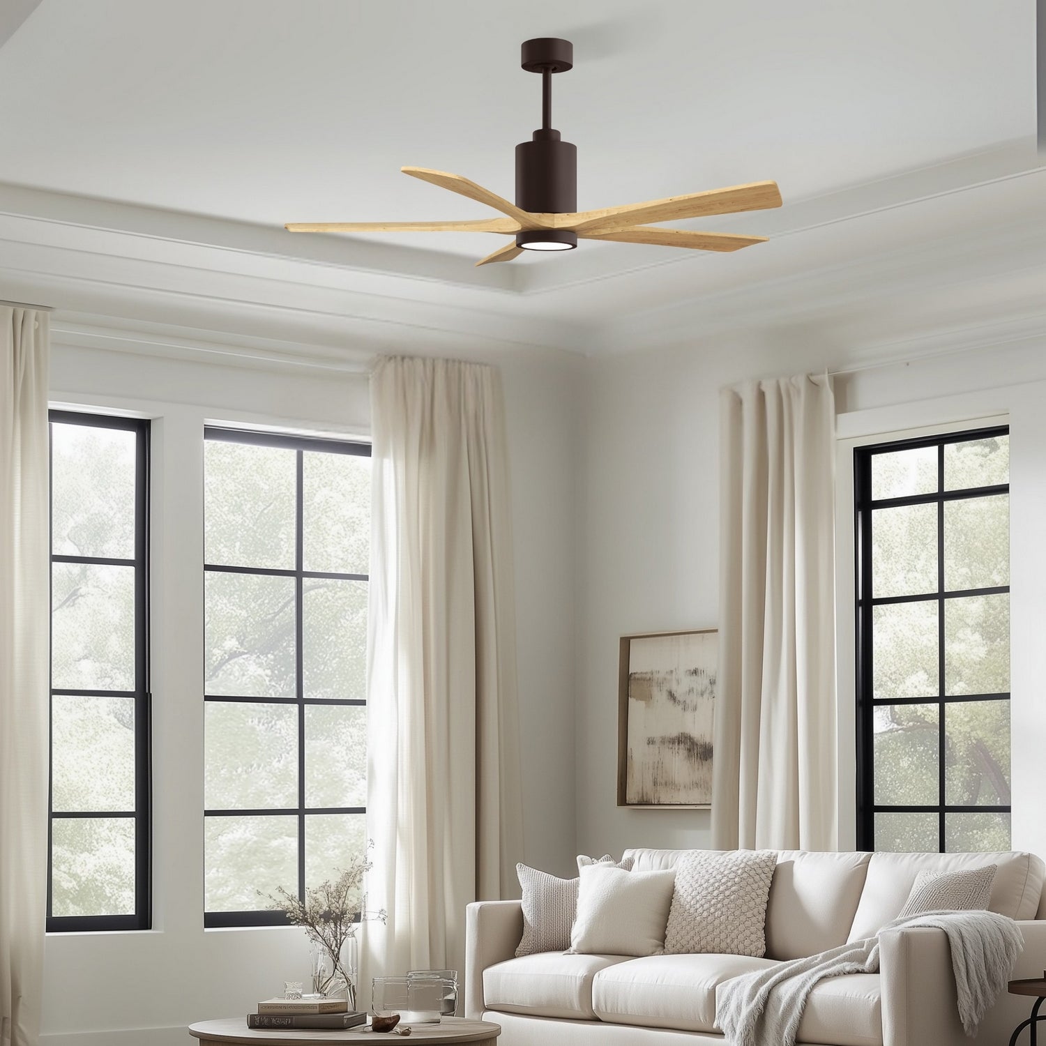 Matthews Fan Company - PA5-TB-LM-60 - 60" Ceiling Fan - Patricia-5 - Textured Bronze