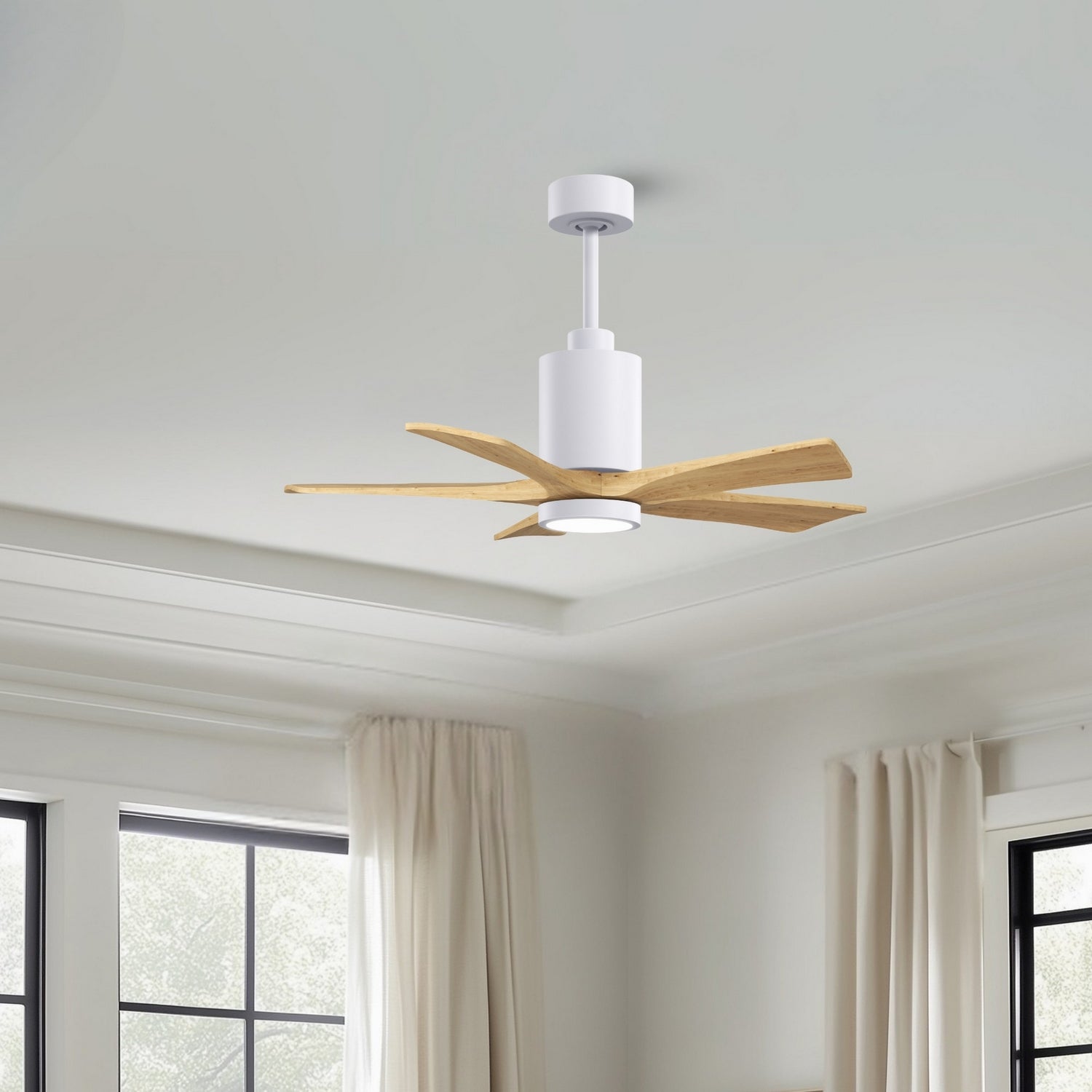 Matthews Fan Company - PA5-WH-LM-42 - 42" Ceiling Fan - Patricia-5 - Gloss White
