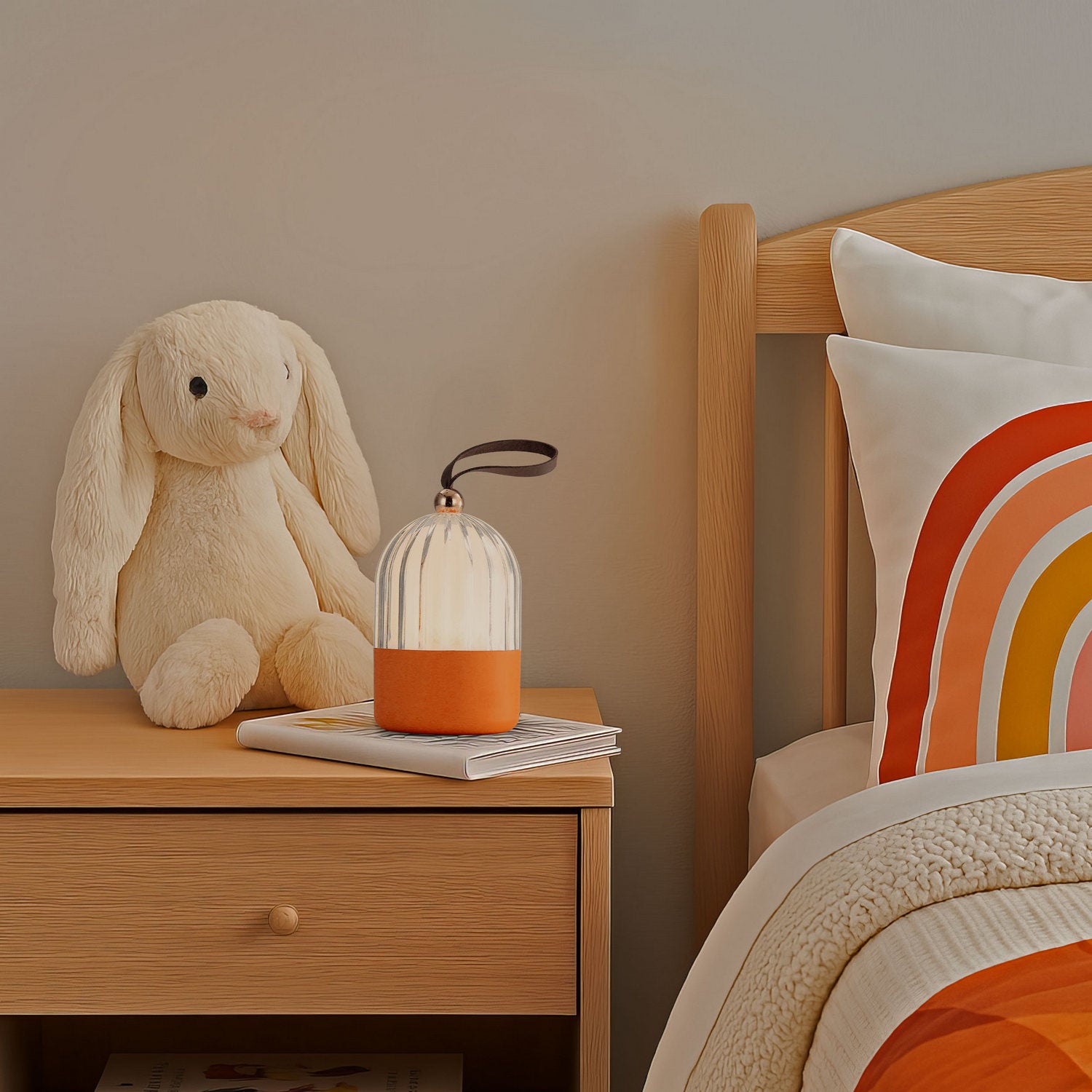 Golden - 2253-4 MOR - LED Table Lamp - Lunari - Matte Orange