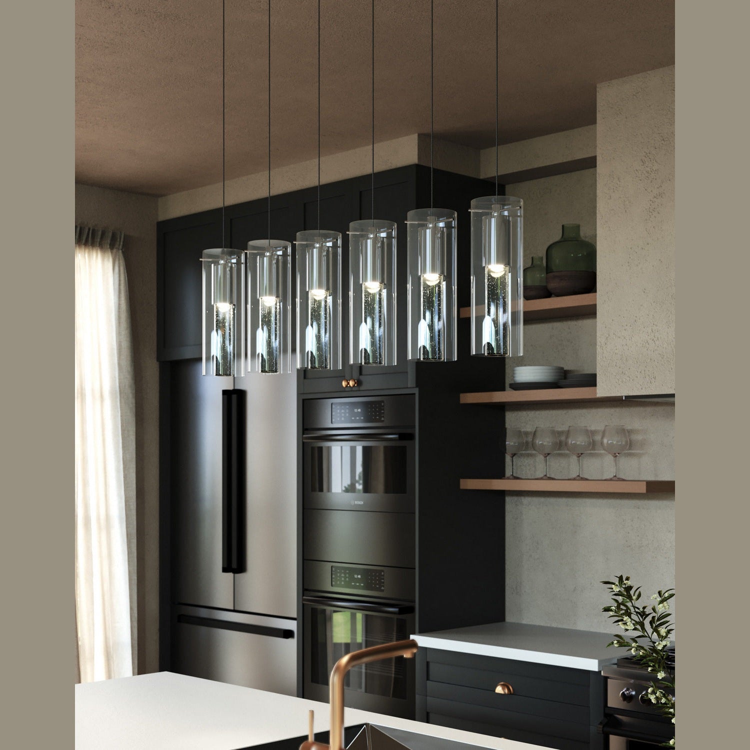 Kuzco Lighting - MP4401CH-06 - LED Pendant - Champagne - Chrome