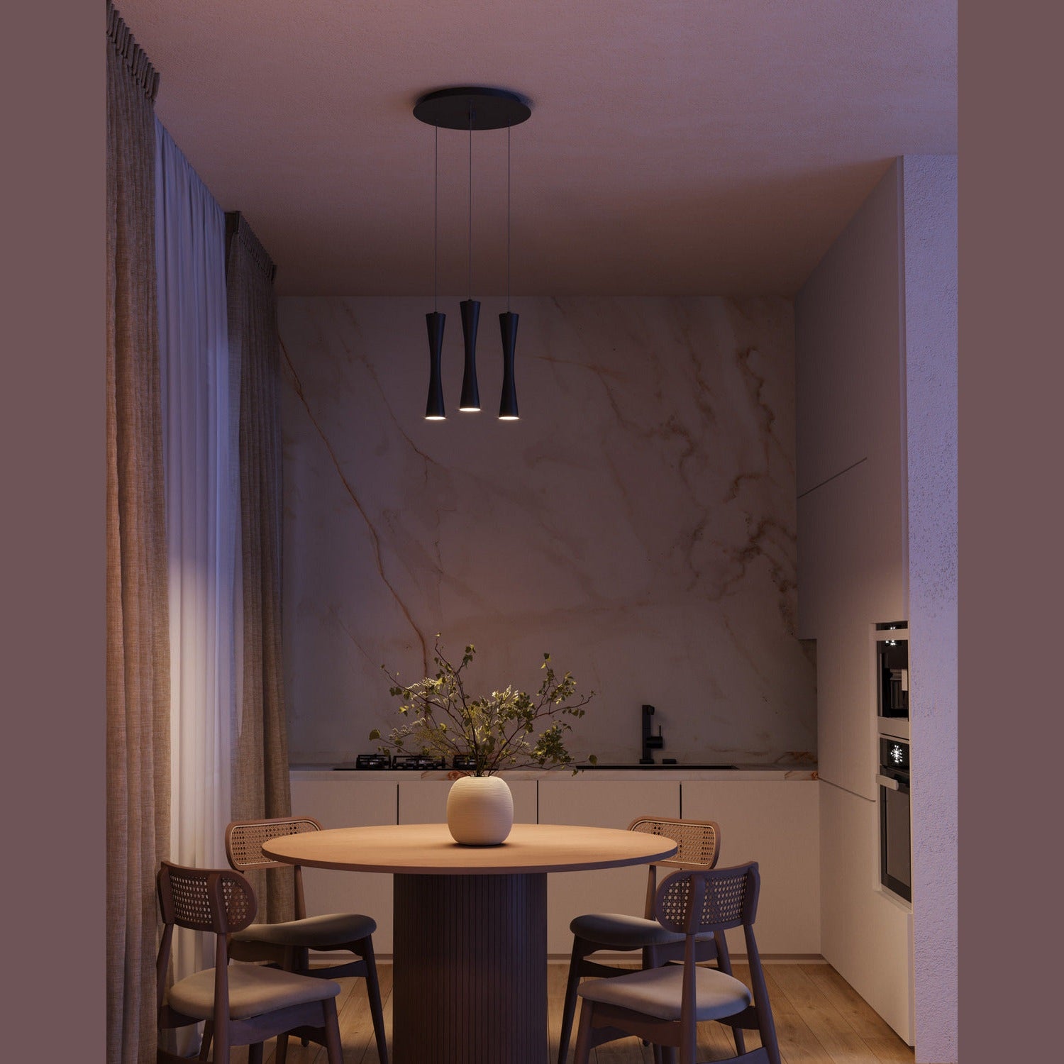 Kuzco Lighting - MP42502BK-03 - LED Pendant - Robson - Black