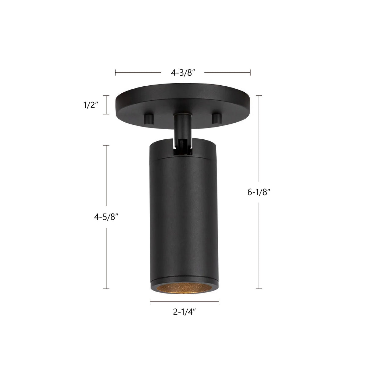 Kuzco Lighting - LD2-SA04W08-3036-BK-UNV-010 - LED Ceiling Mount - Lorna - Black