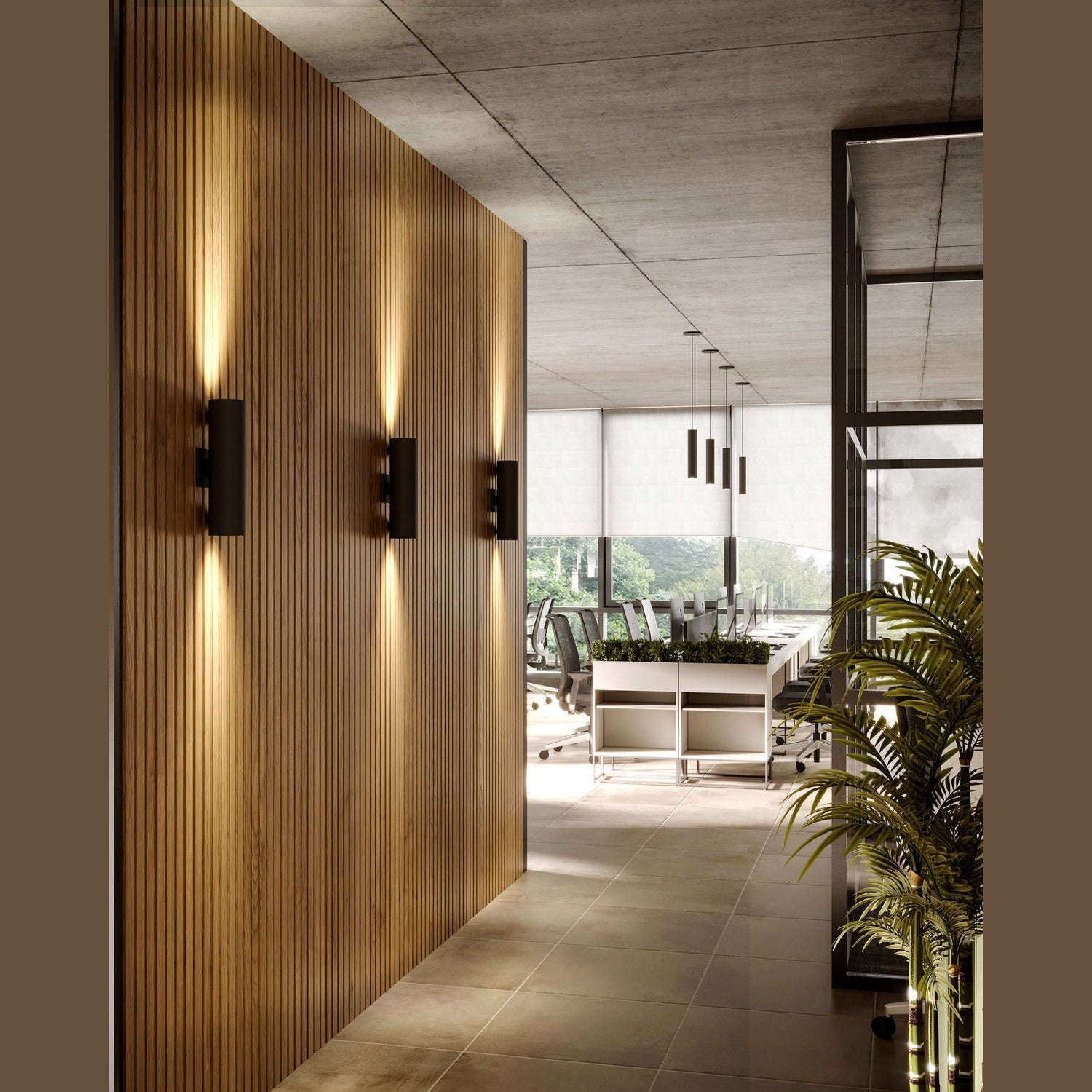 Kuzco Lighting - LD3-UD12W24-3036-BK-UNV-010 - LED Wall Sconce - Lorna - Black