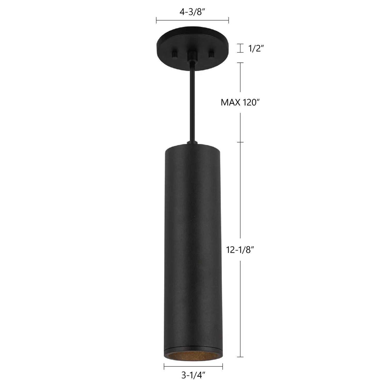 Kuzco Lighting - LD3-PD12W18-3036-BK-UNV-010 - LED Pendant - Lorna - Black