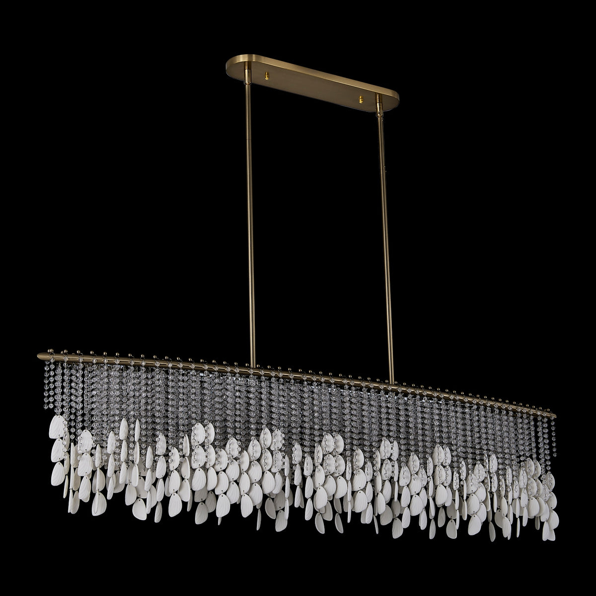 Allegri - 047361-038-FR001 - Nine Light Linear Pendant - Farfalle - Brushed Champagne Gold