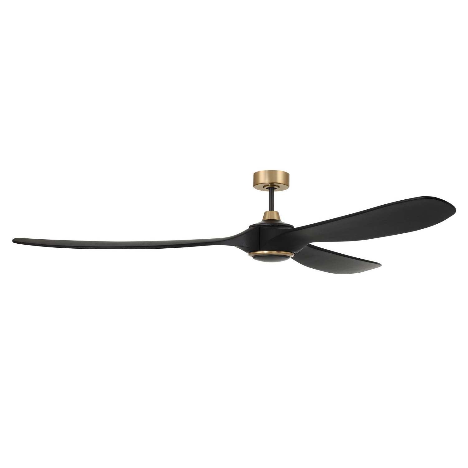 Craftmade - EVY72FBSB3-NWF - 72" Ceiling Fan - Envy 72" Ceiling Fan no Wifi - Flat Black/Satin Brass