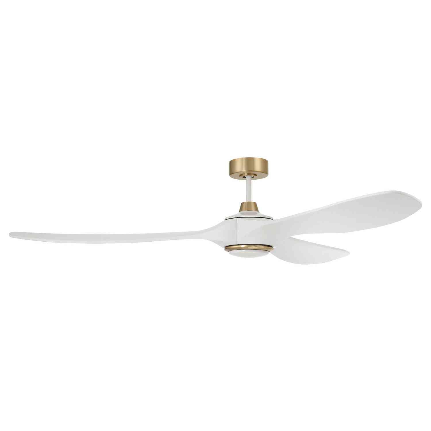 Craftmade - EVY72WSB3-NWF - 72" Ceiling Fan - Envy 72" Ceiling Fan no Wifi - White/Satin Brass