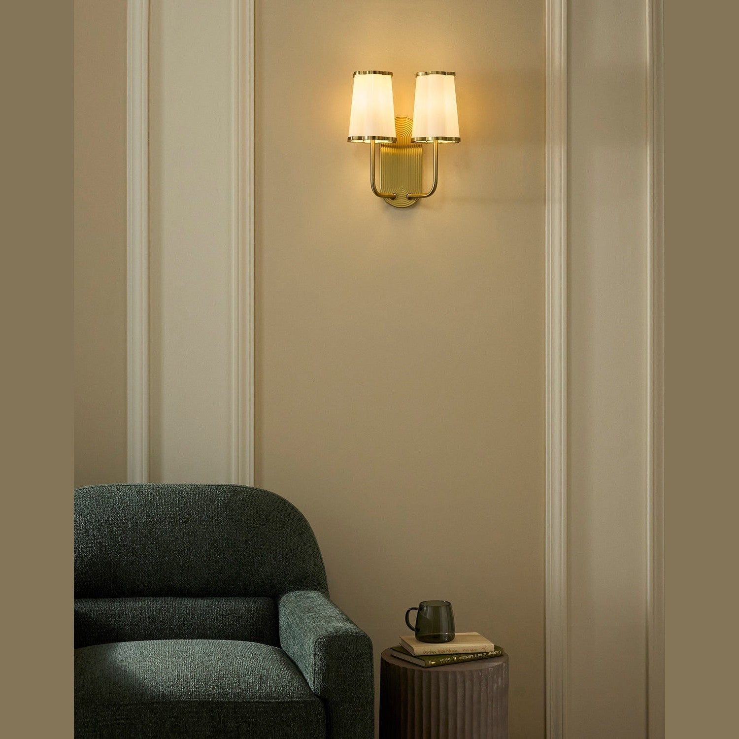 Quorum - 5229-2-80 - Two Light Wall Mount - Belinder - Aged Brass