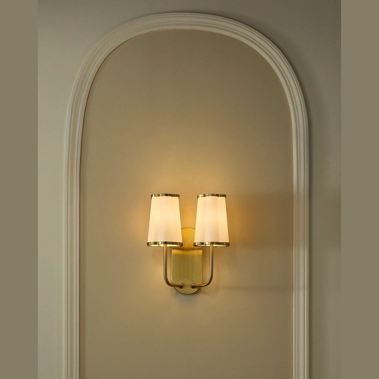 Quorum - 5229-2-80 - Two Light Wall Mount - Belinder - Aged Brass