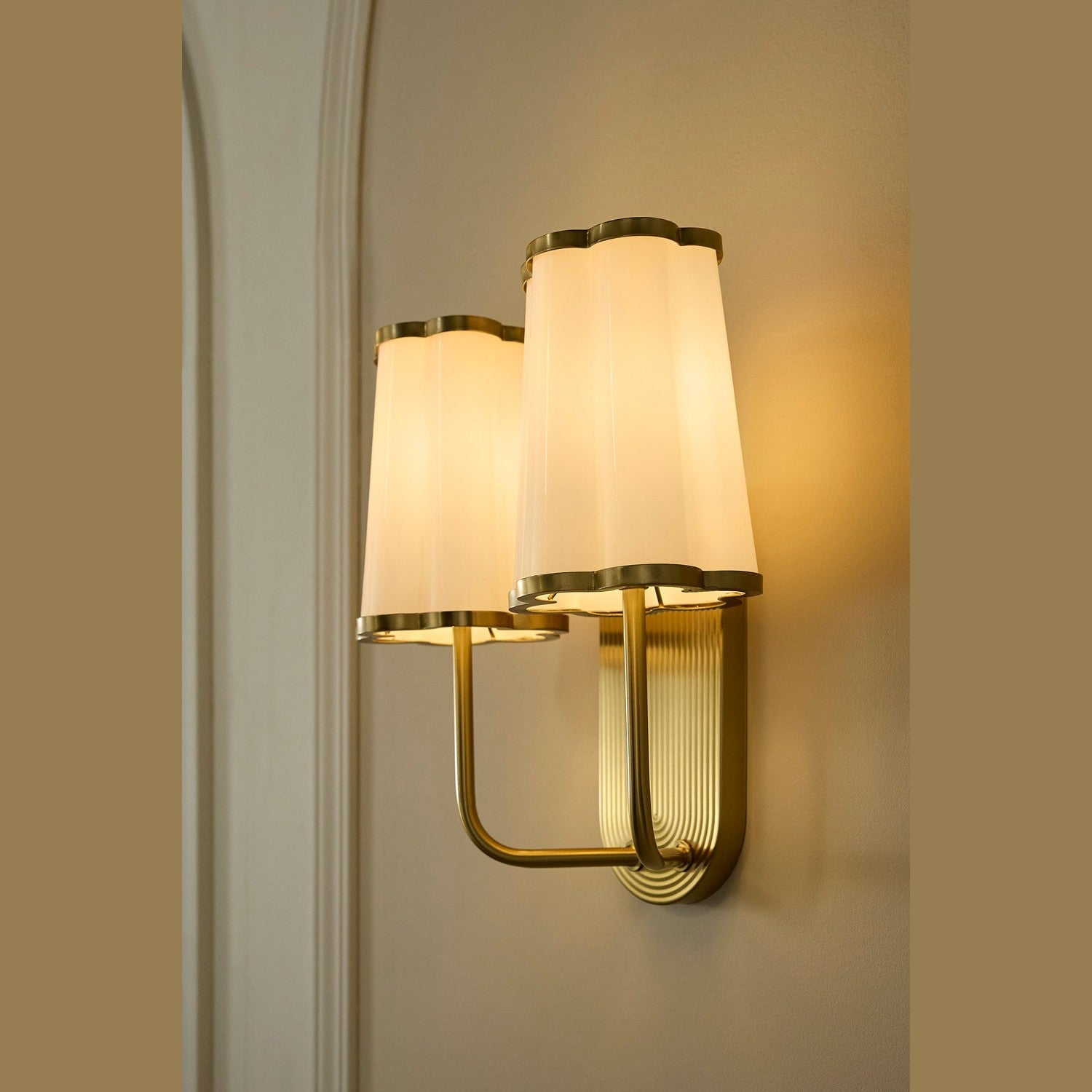 Quorum - 5229-2-80 - Two Light Wall Mount - Belinder - Aged Brass