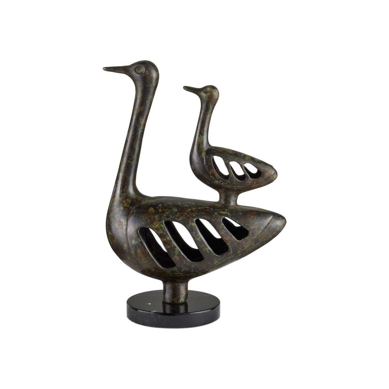 Currey and Company - 1200-1057 - Sculpture - Duck Family - Bronze