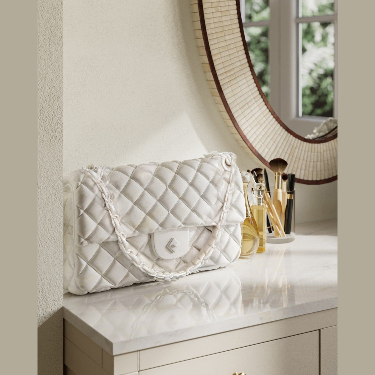 Currey and Company - 1200-1077 - Sculpture - The Gabrielle - White