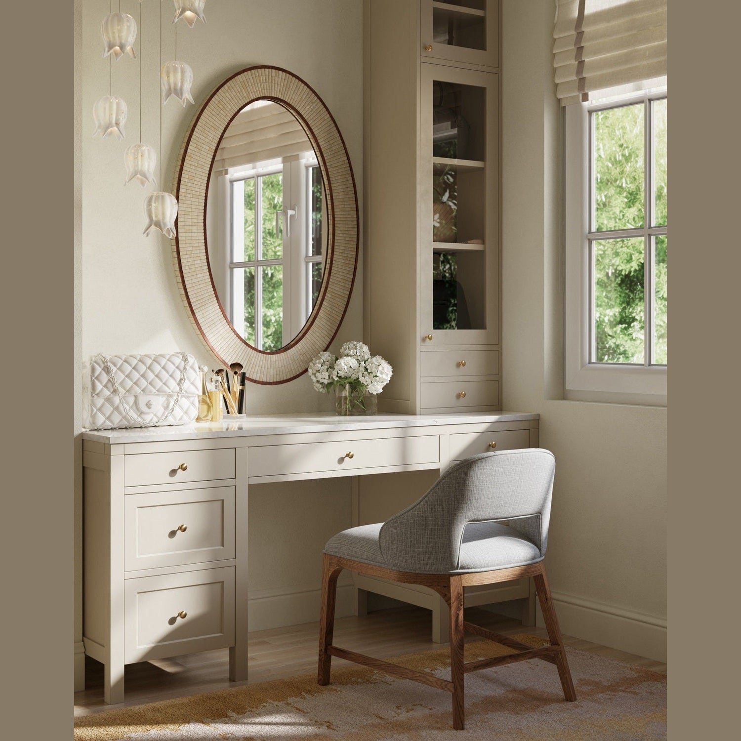 Currey and Company - 1200-1077 - Sculpture - The Gabrielle - White