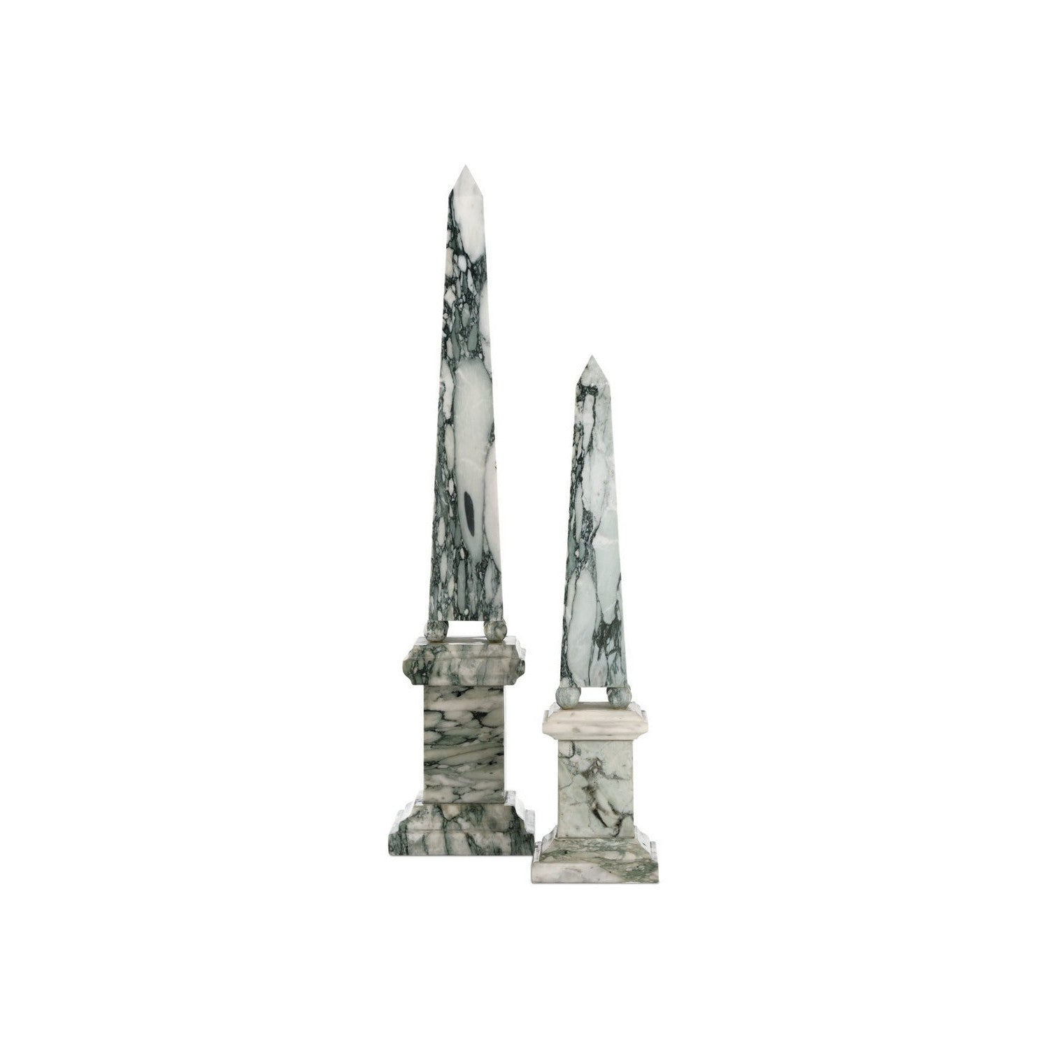 Currey and Company - 1200-1079 - Obelisk - Sorority - Green/Off-White