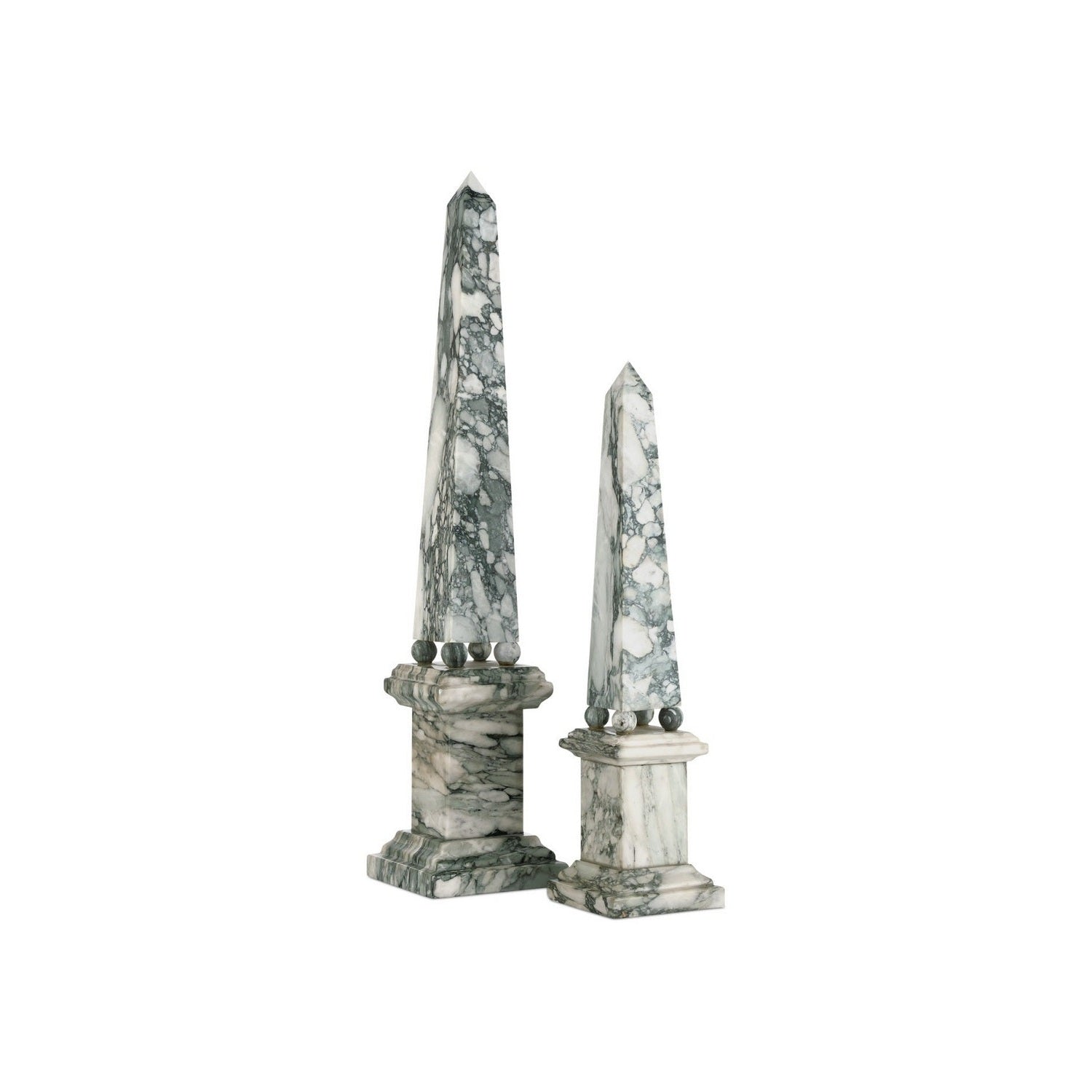 Currey and Company - 1200-1079 - Obelisk - Sorority - Green/Off-White