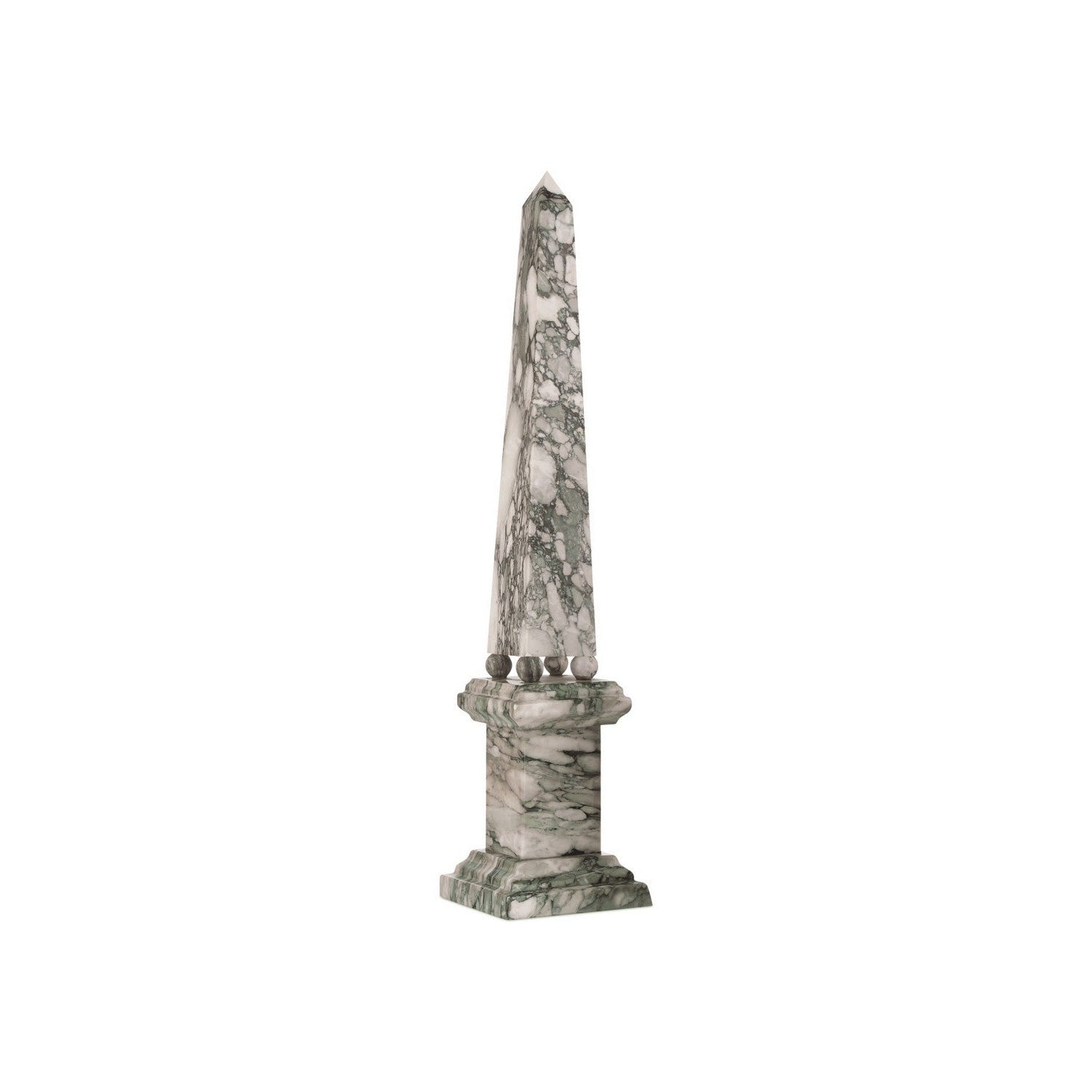 Currey and Company - 1200-1079 - Obelisk - Sorority - Green/Off-White