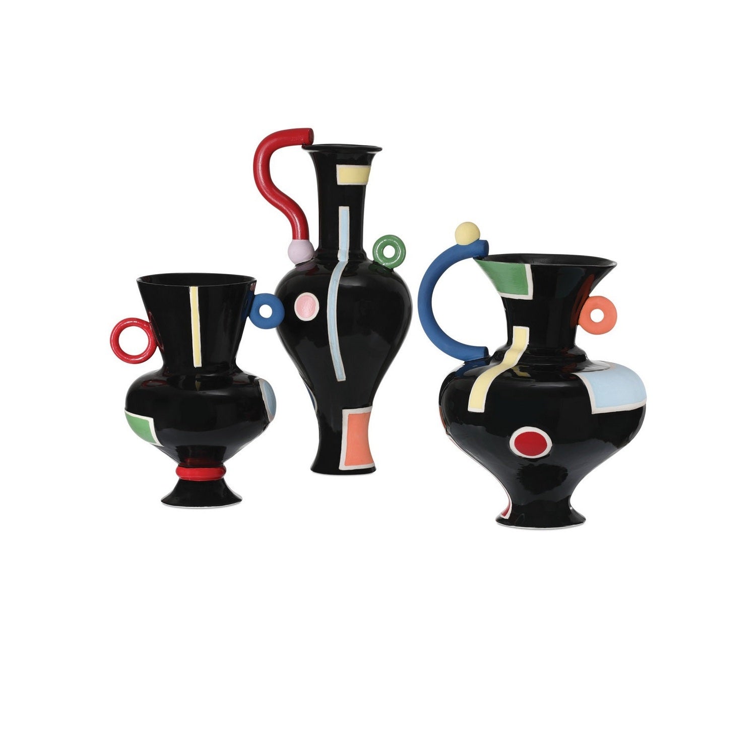 Currey and Company - 1200-1093 - Vase - Fauvist - Black/Green/Red/Yellow/Orange