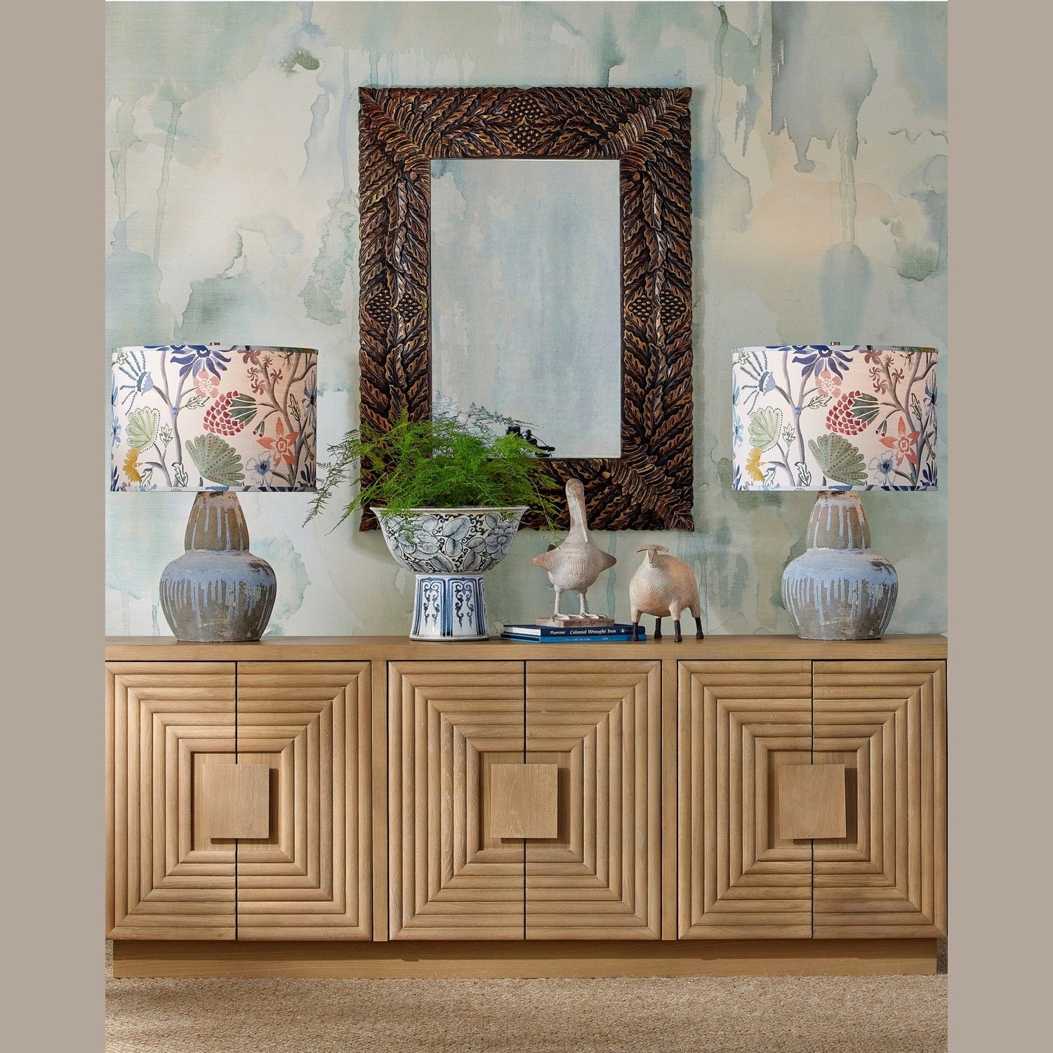 Currey and Company - 3000-0336 - Credenza - Morombe - Washed Oak