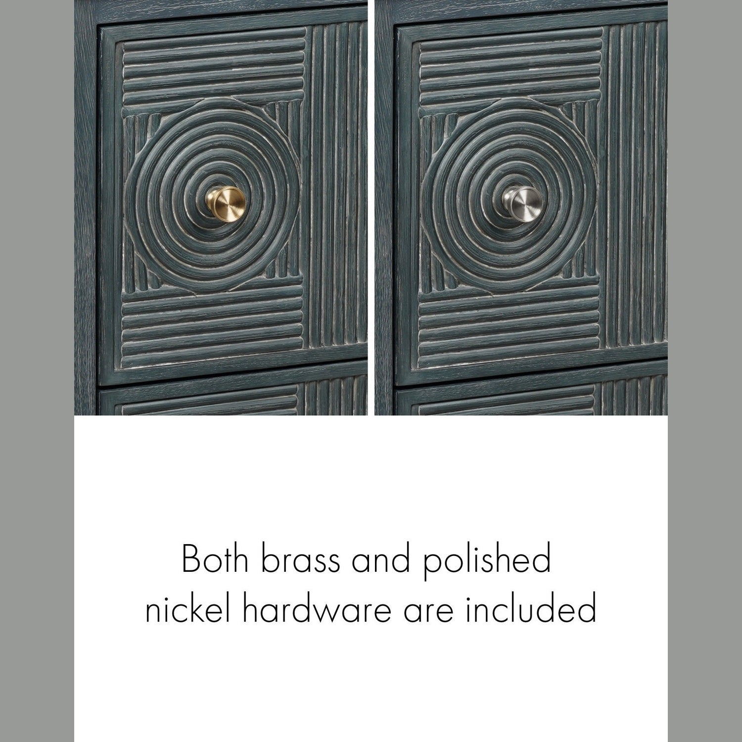 Currey and Company - 3800-0019 - Vanity with Rectangular Undermount Sink - Santos - Vintage Navy/Natural/White/Brushed Brass/Polished Nickel