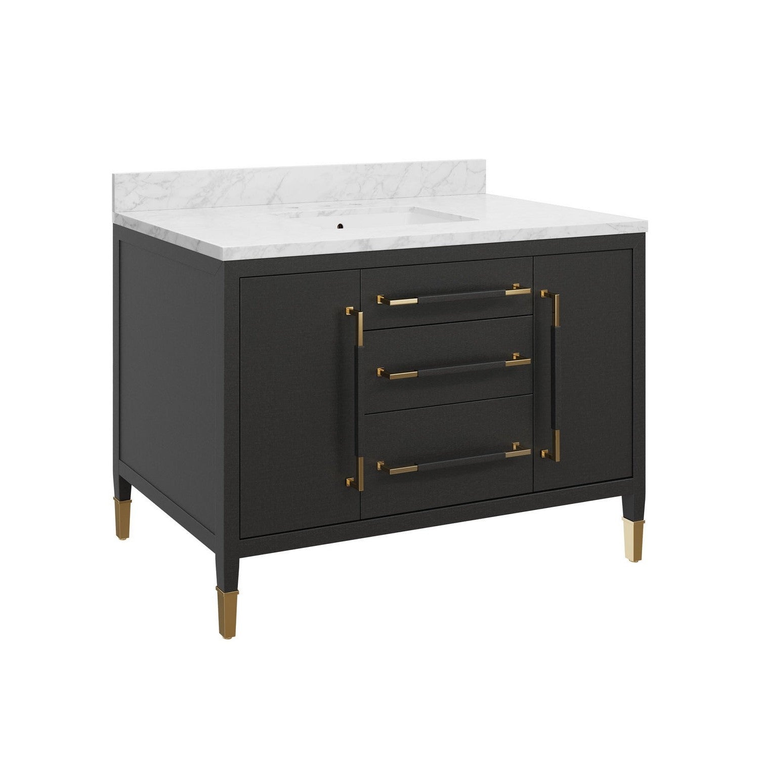 Currey and Company - 3800-0020 - Vanity with Rectangular Undermount Sink - Verona - Black/Natural/White/Champagne