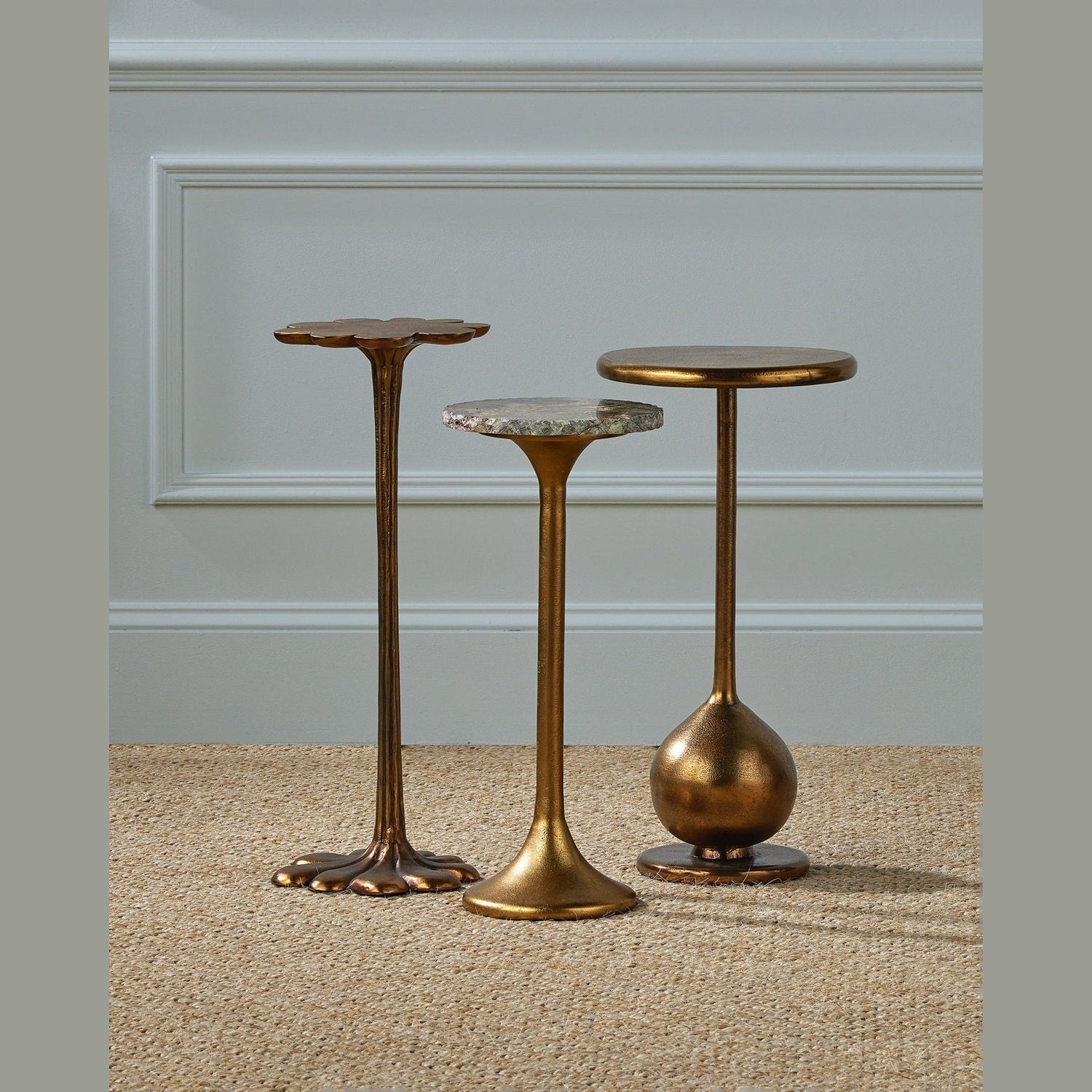 Currey and Company - 4000-0248 - Accent Table - Carillon - Antique Brass