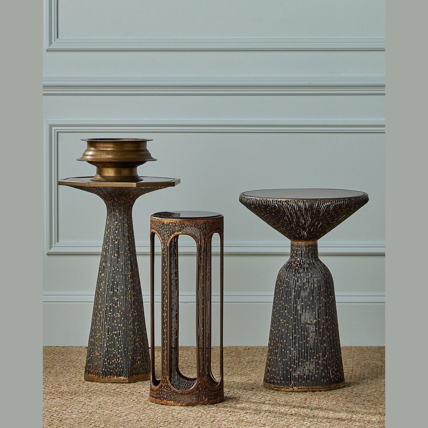 Currey and Company - 4000-0251 - Accent Table - Capella - Coffee Bronze/Smoke
