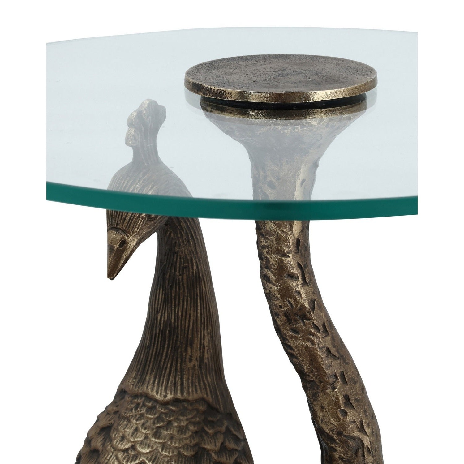 Currey and Company - 4000-0255 - Accent Table - Paonne - Antique Gold/Clear