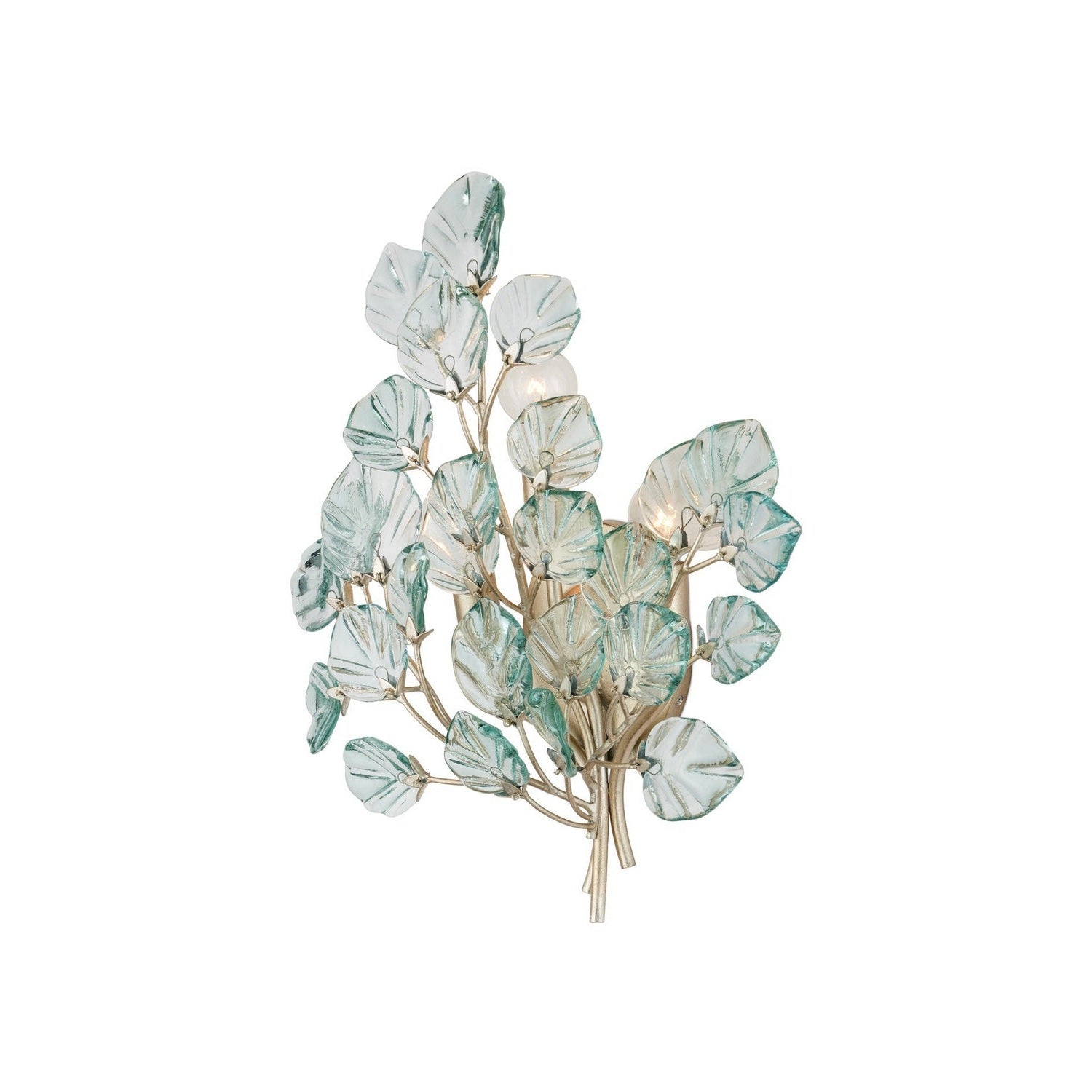 Currey and Company - 5000-0290 - Three Light Wall Sconce - Baobab - Clear/Contemporary Silver Leaf/Contemporary Silver
