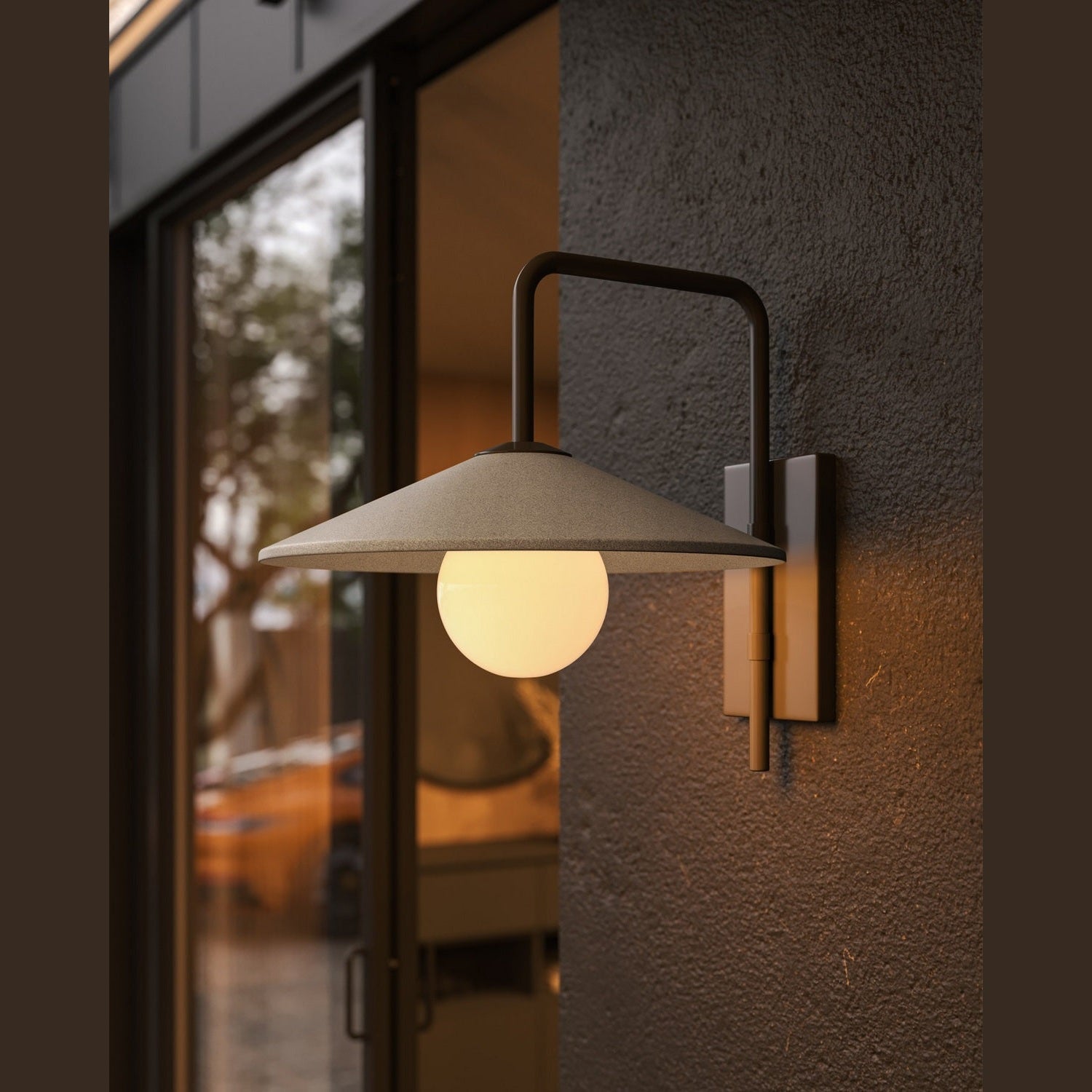 Currey and Company - 5500-0058 - One Light Wall Sconce - Bothy - Natural/Black/Frosted White