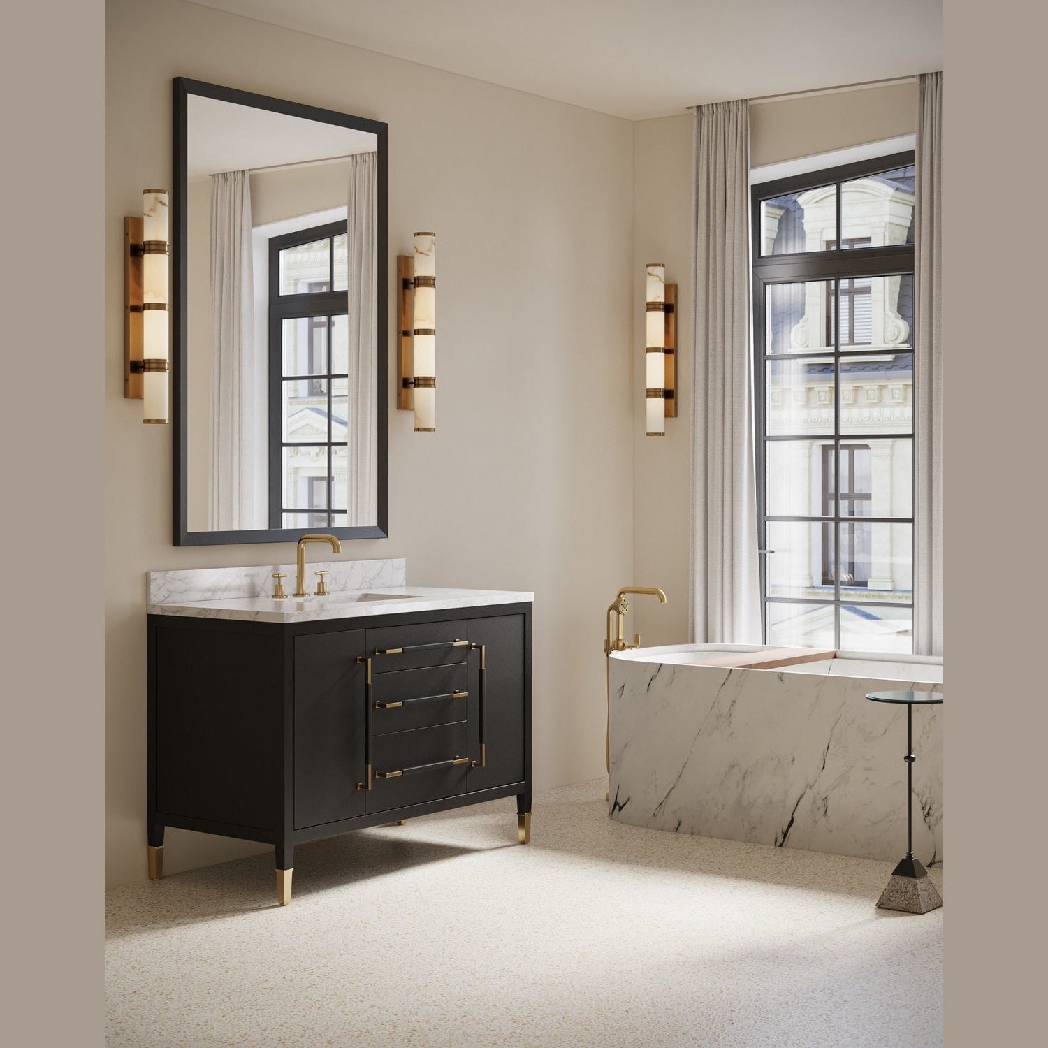 Currey and Company - 5800-0079 - LED Wall Sconce - Brenham - Natural/Vintage Brass